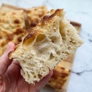 A slice of focaccia.