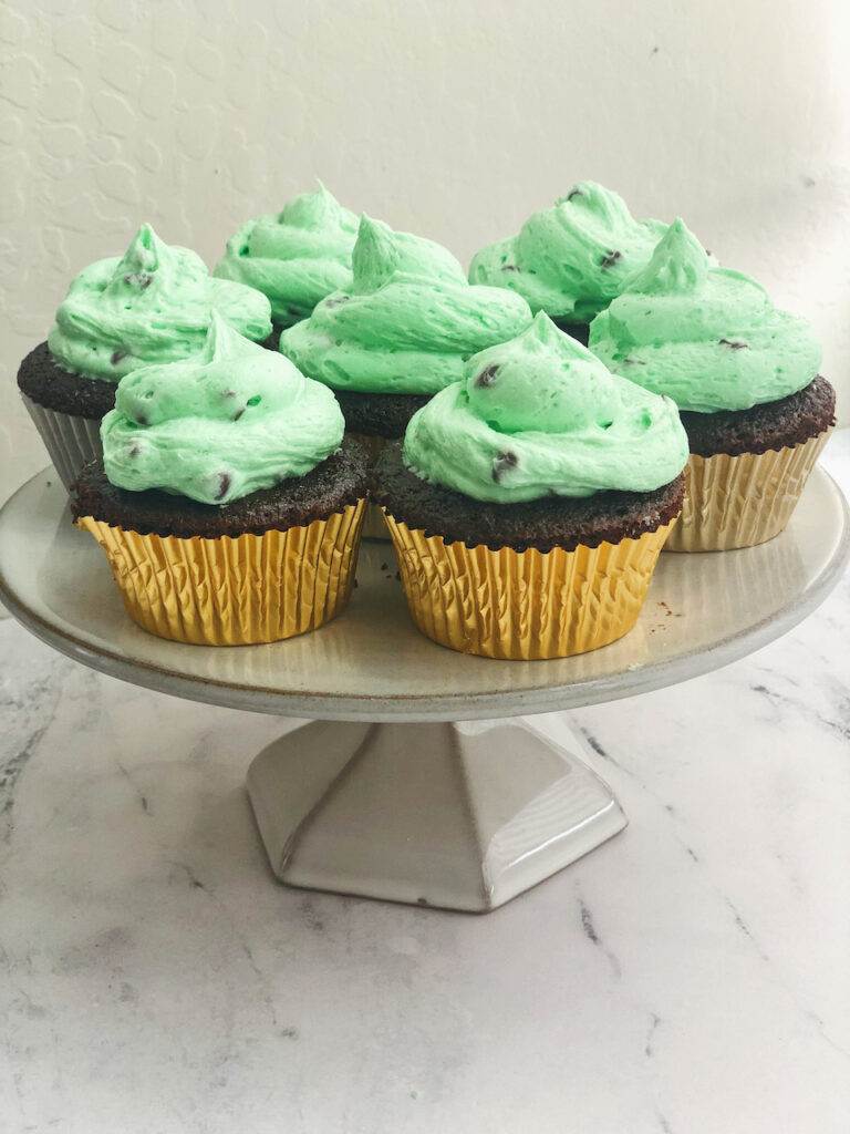 Chocolate Mint Chip Cupcakes