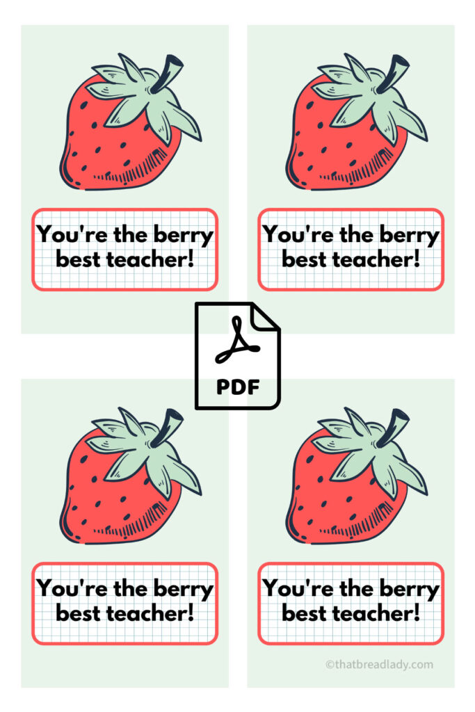 Four images of a gift tag on one page for a pdf printable.
